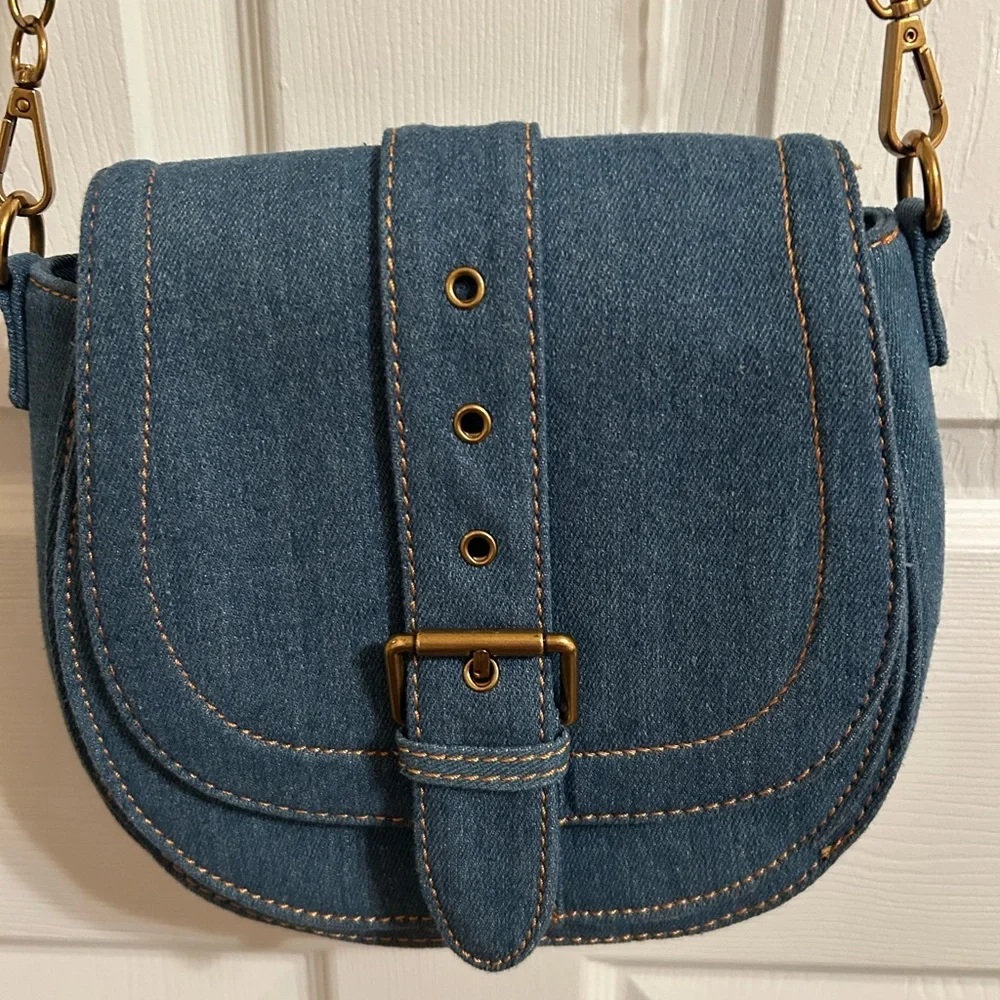 HOUSE OF HARLOW 1960 denim cross body purse, good condition. - Picture 1 of 7